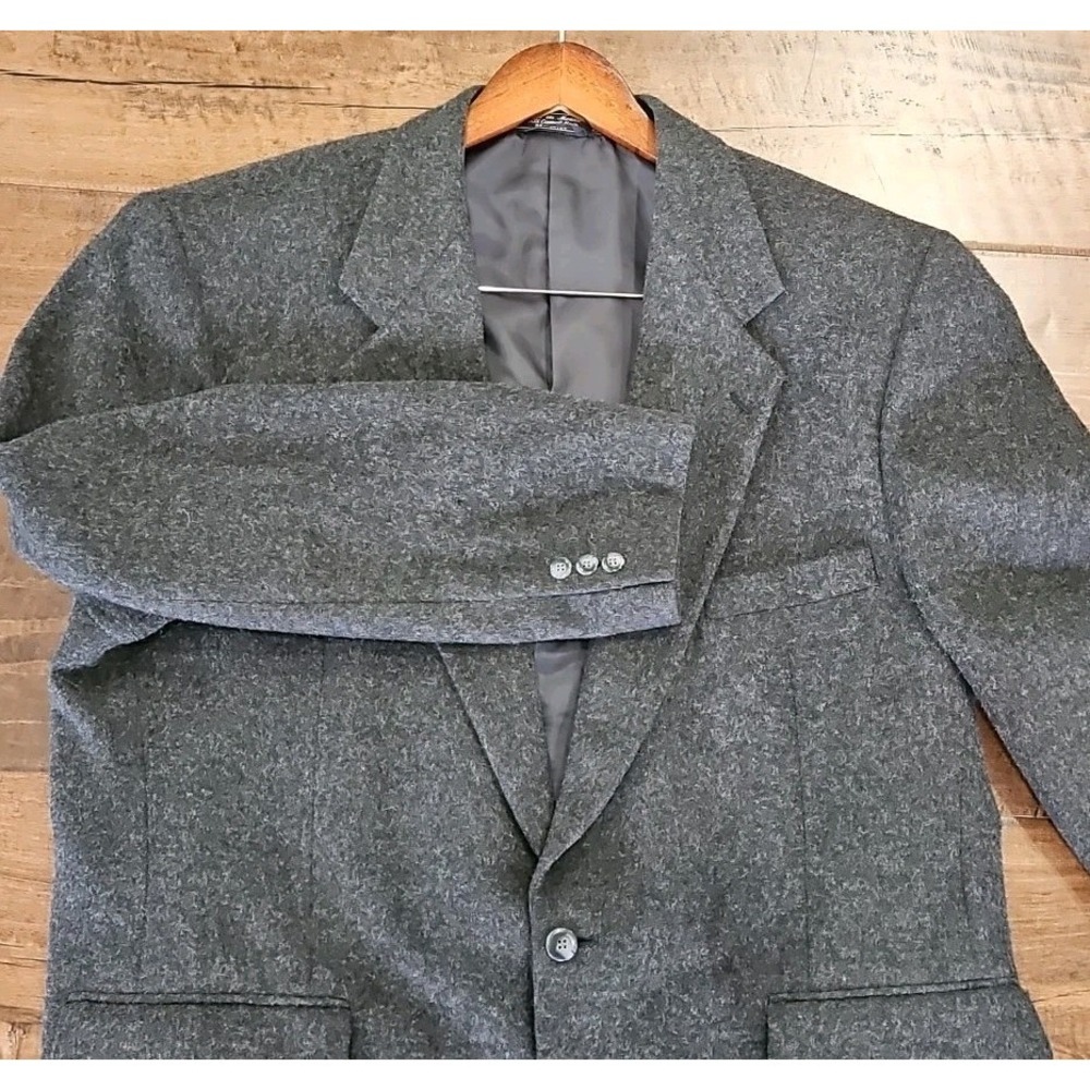 Marco Carelli Designed In Italy 100% Camel Hair Gray Sport Blazer Jacket 46R